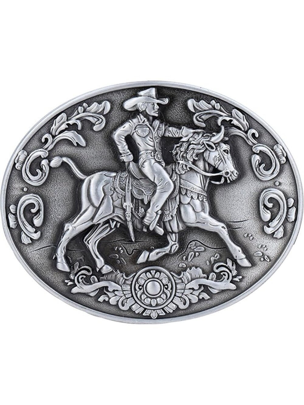 Unisex 2-silver Cowboy Native American Belt Buckle Western Chic Style